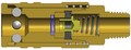 Dixon 2LM2-B Lincoln Coupler, 1/4" M-NPT, Brass  Body Material: BRASS Body Size: 1/4"